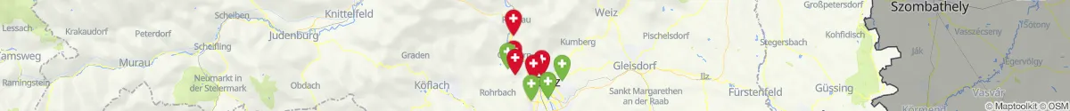 Map view for Pharmacies emergency services nearby Gratkorn (Graz-Umgebung, Steiermark)